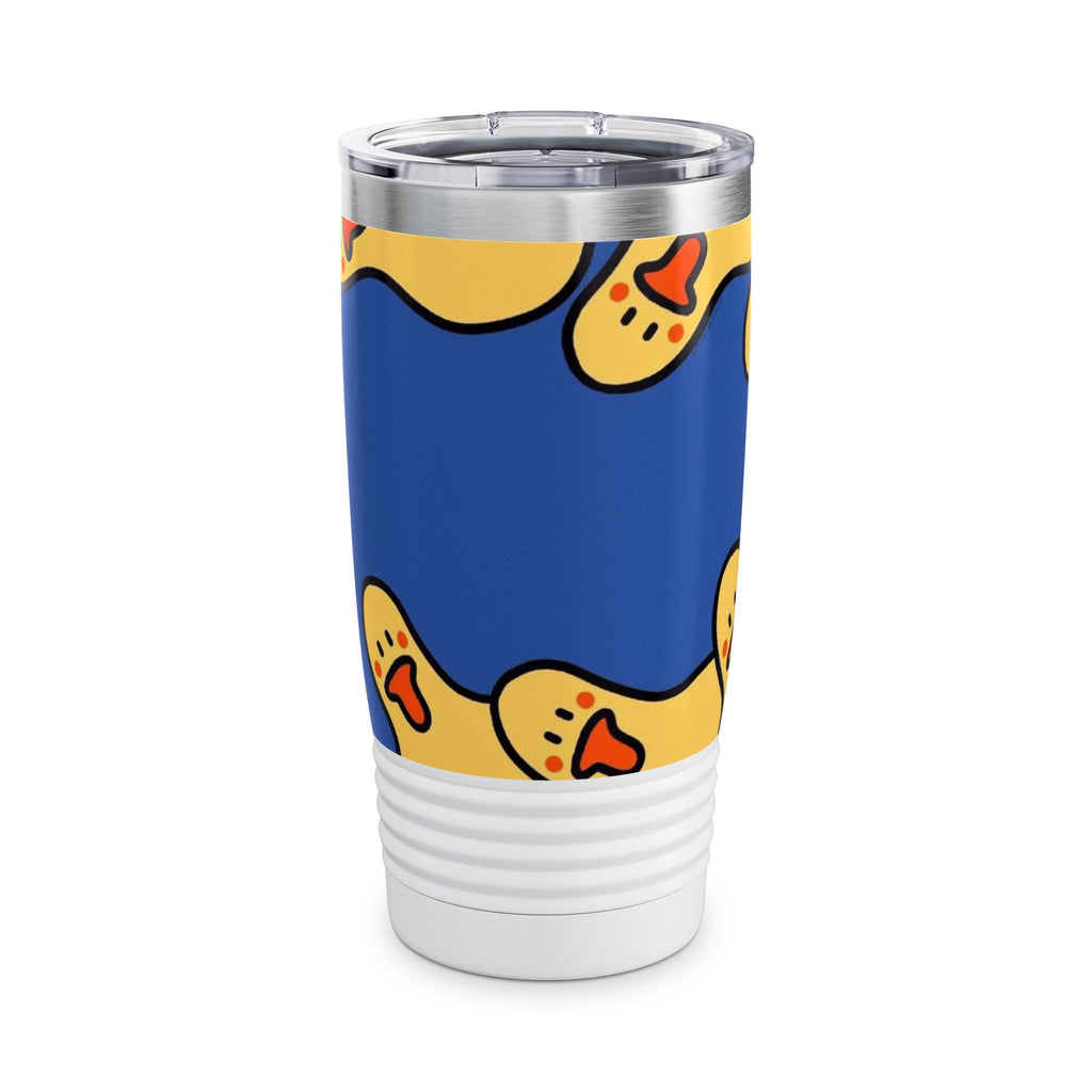 Playful Duck Pattern Tumbler