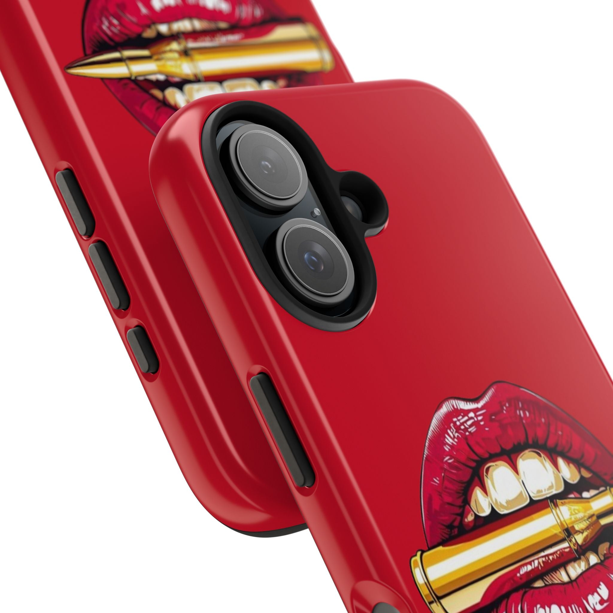 Bold Lipstick Phone Case - Tough Cover for Trendsetters, Vibrant Red Phone Skin, Fashionable Phone Accessory, Unique Gift for Her, [...]