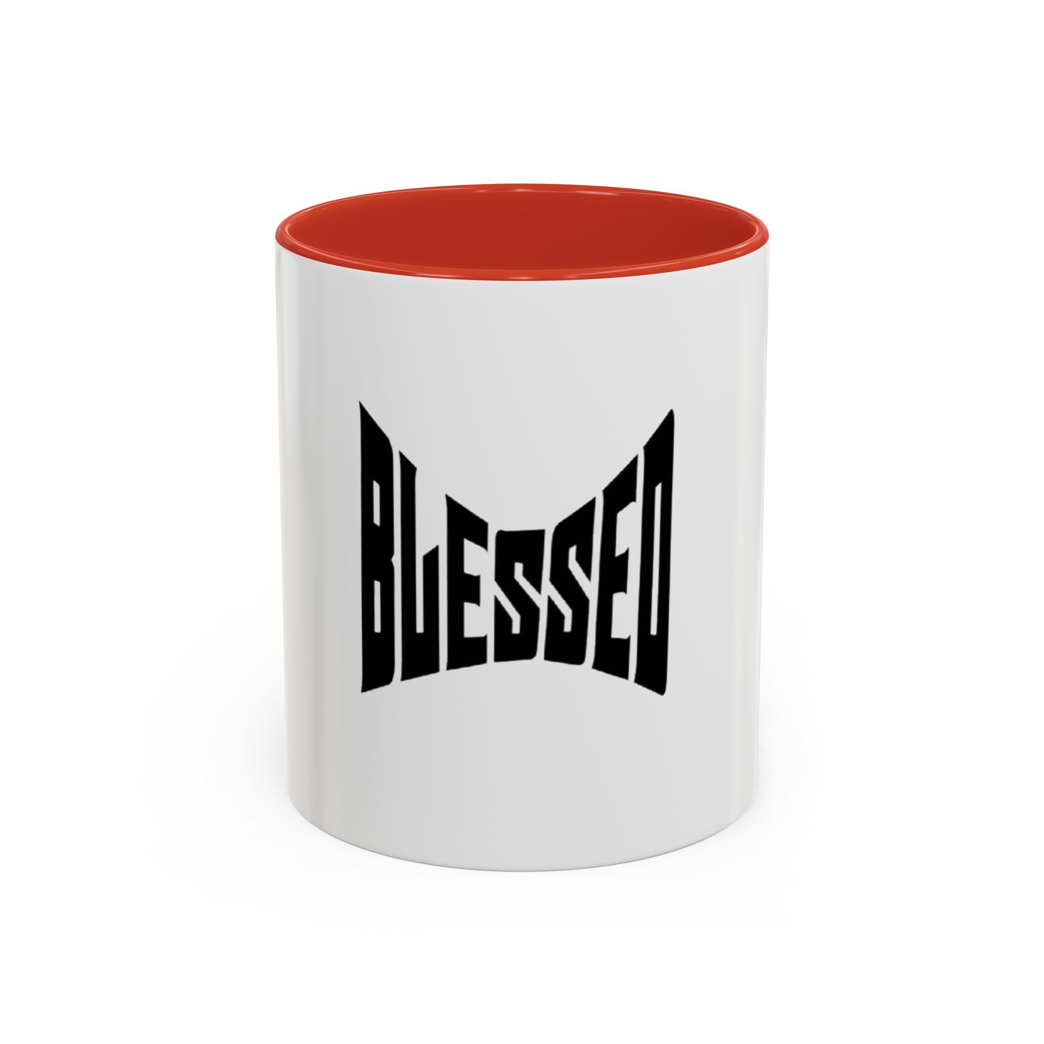 Blessed Coffee Mug — Bold Black Typography Ceramic Mug (11/15 oz)