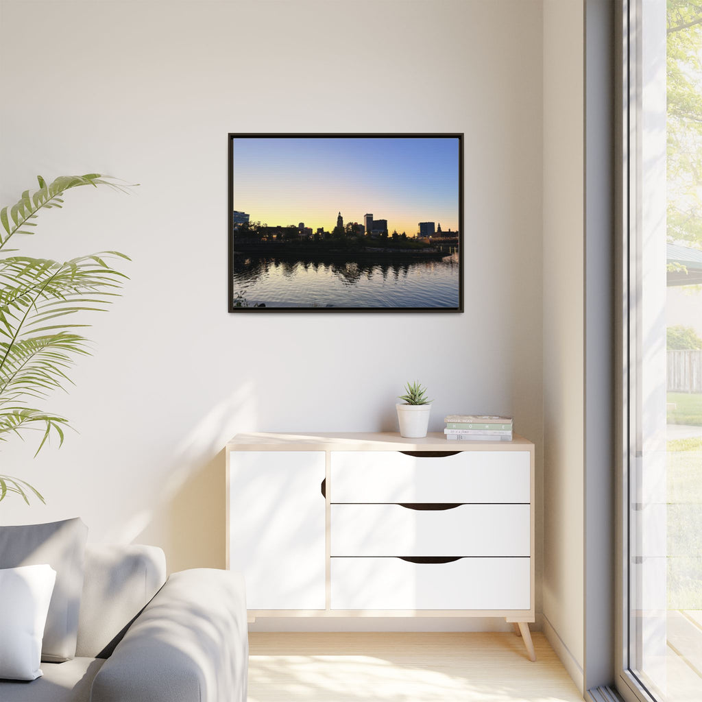 City Skyline Sunset Wall Art