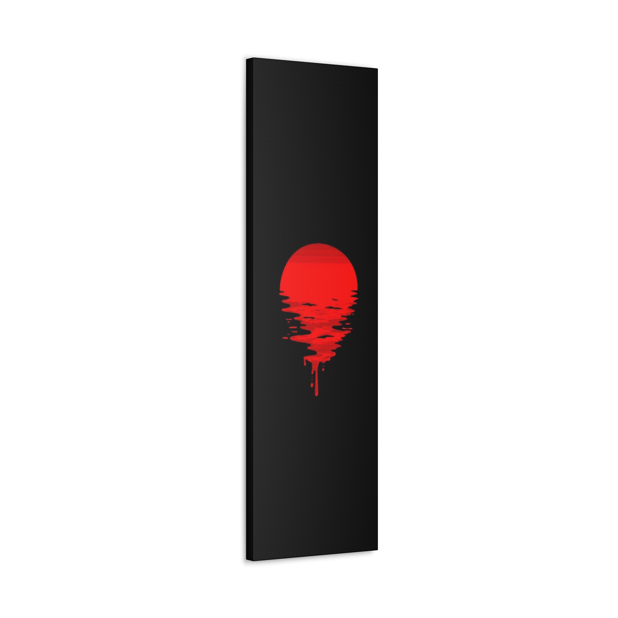 Sunset Canvas Art Print, Modern Wall Decor, Red and Black Home Decor, Abstract Art