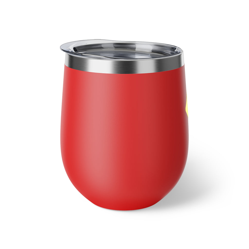 No Stress 12oz Insulated Wine Tumbler — Copper Vacuum Travel Cup