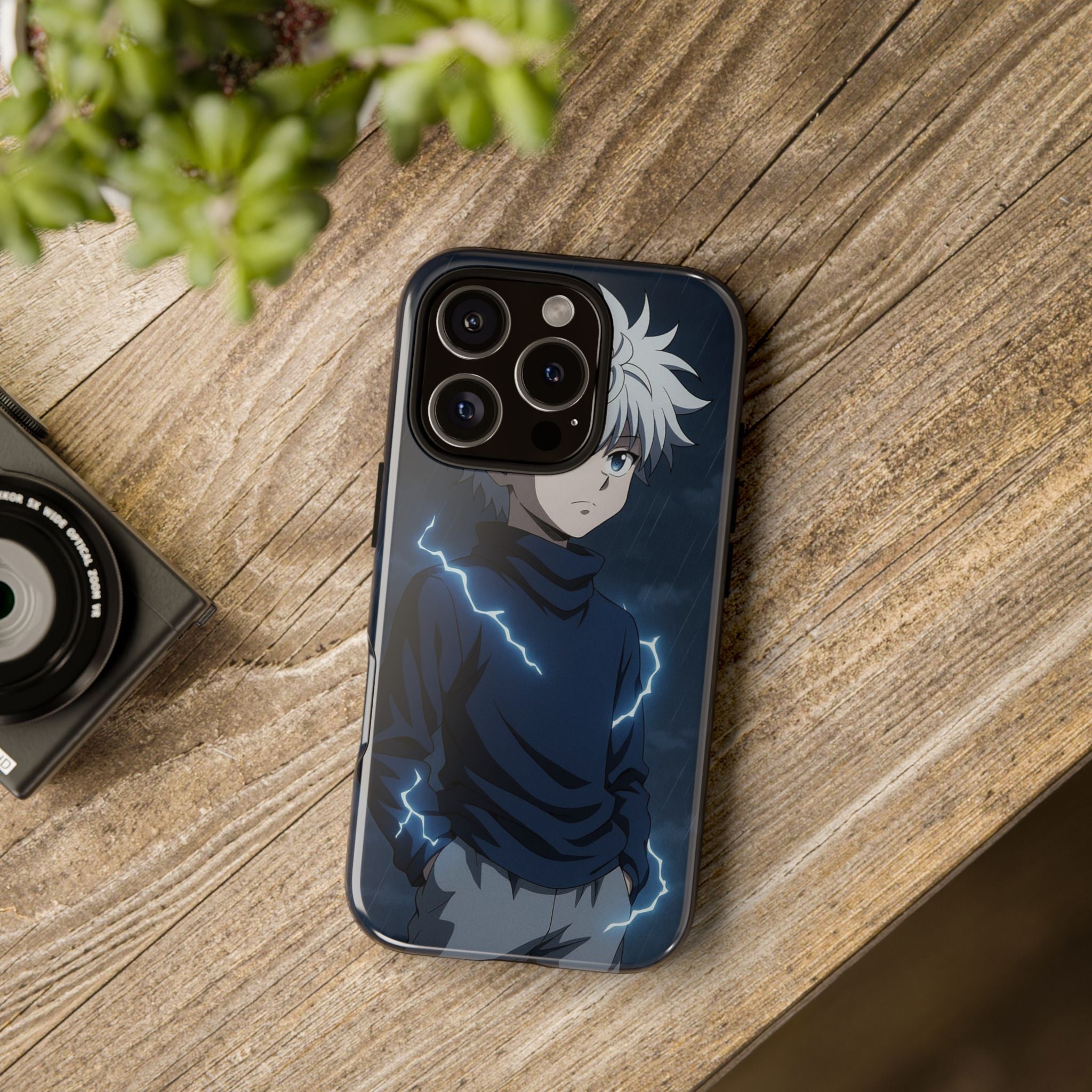Anime Phone Case Featuring Lightning Design,