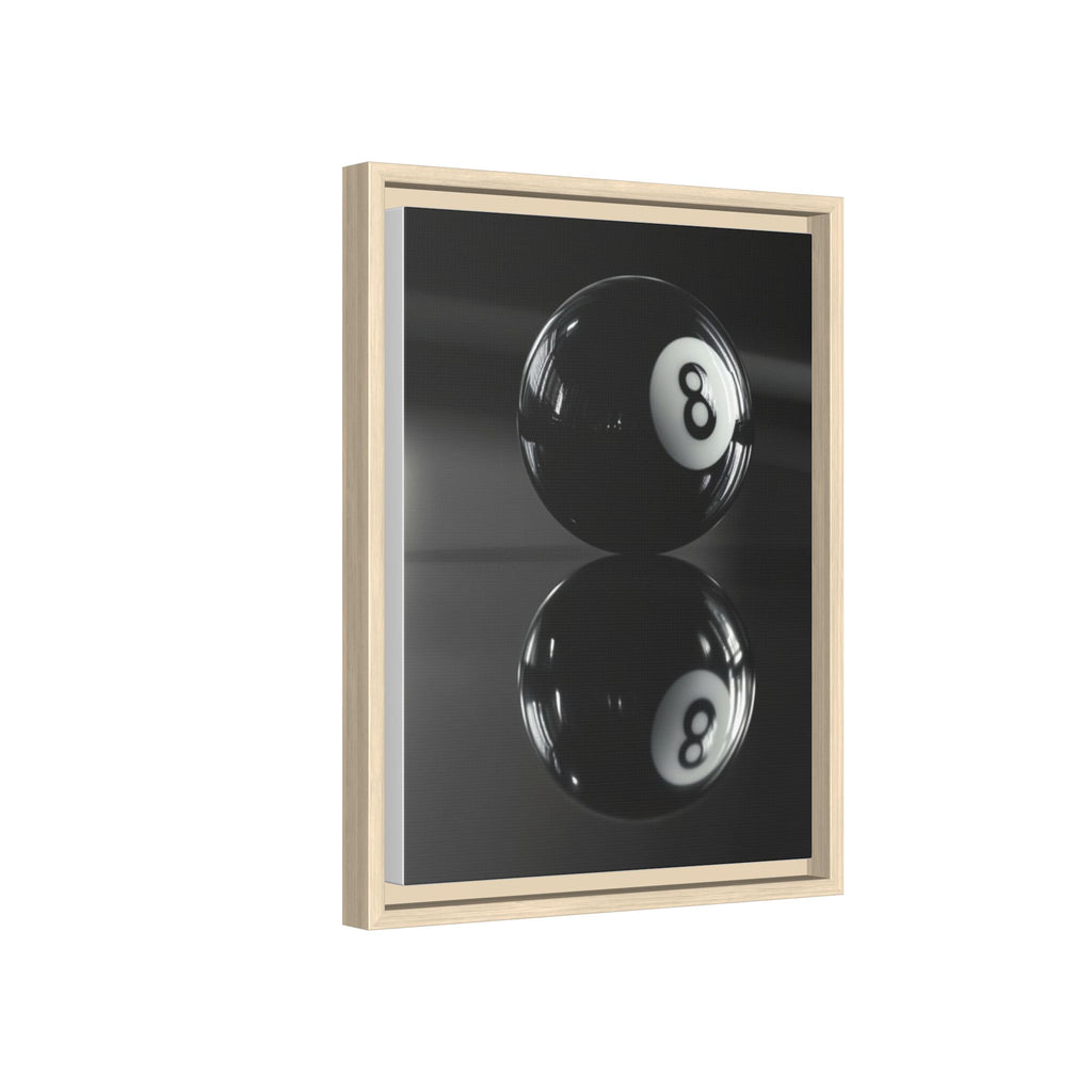Eight Ball Reflection Matte Framed Canvas Print