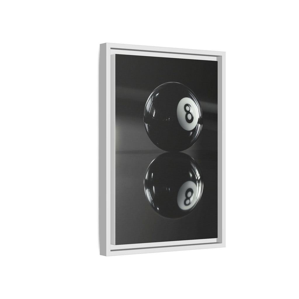 Eight Ball Reflection Matte Framed Canvas Print