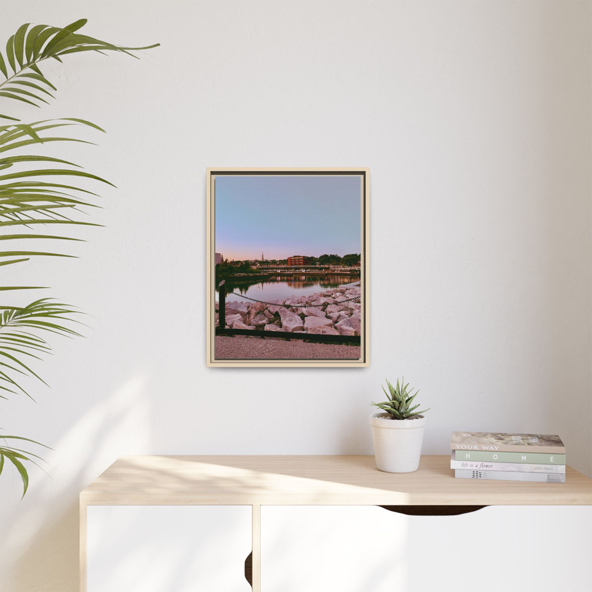 Tranquil Harbor Sunset Wall Art
