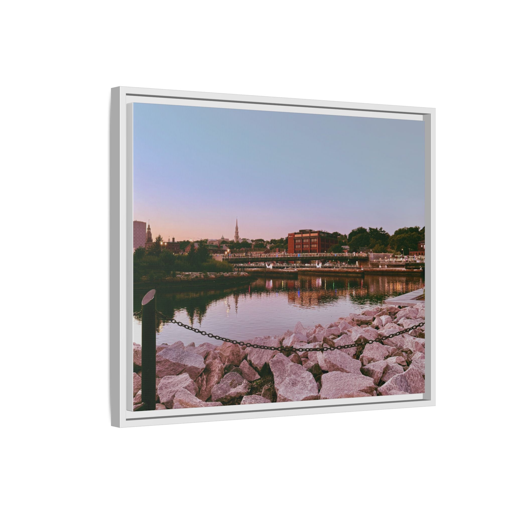 Tranquil Harbor Sunset Wall Art