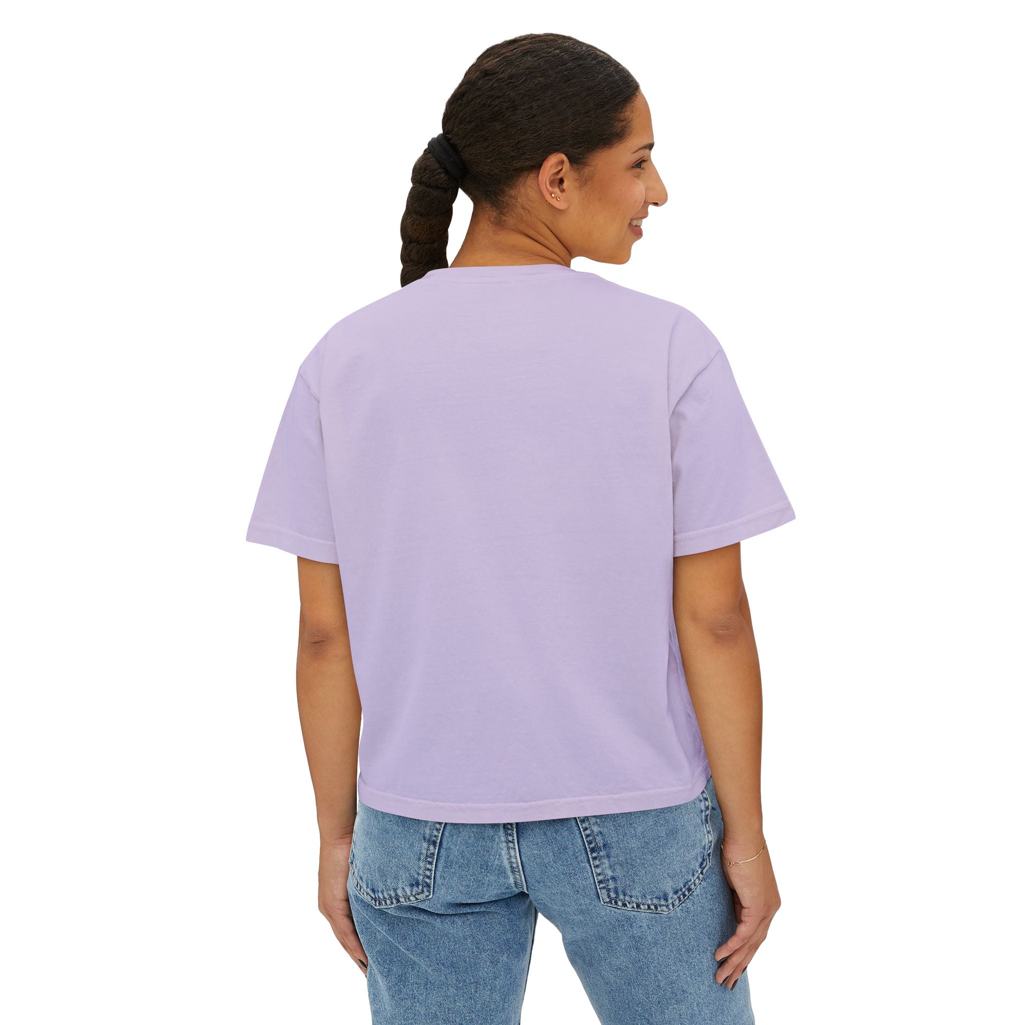 Earth Is Ghetto Women's Boxy Tee, Casual Graphic Tee, Streetwear Top, Trendy T-Shirt, Unique Gift Idea, Comfortable Everyday Wear
