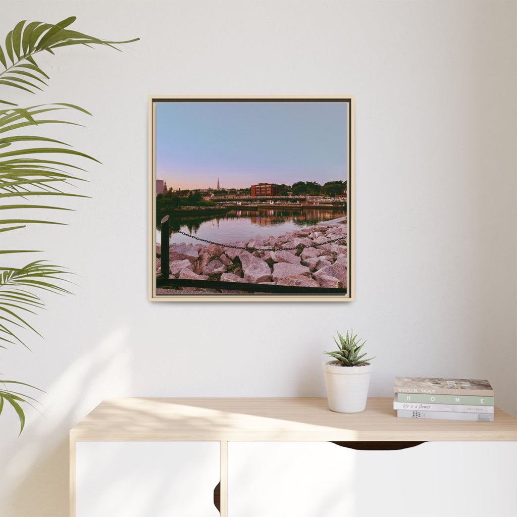 Tranquil Harbor Sunset Wall Art