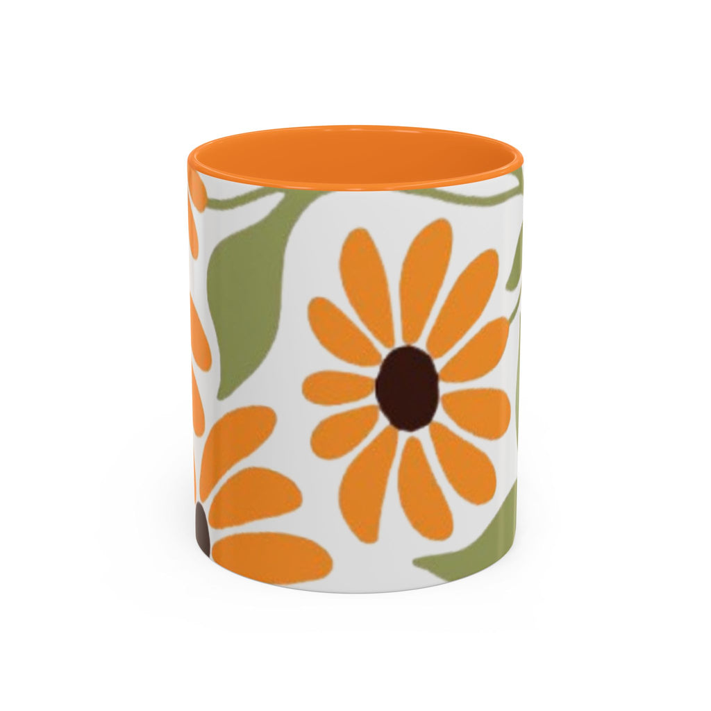 Colorful Floral Mugs, Bright Ceramic Coffee Cups