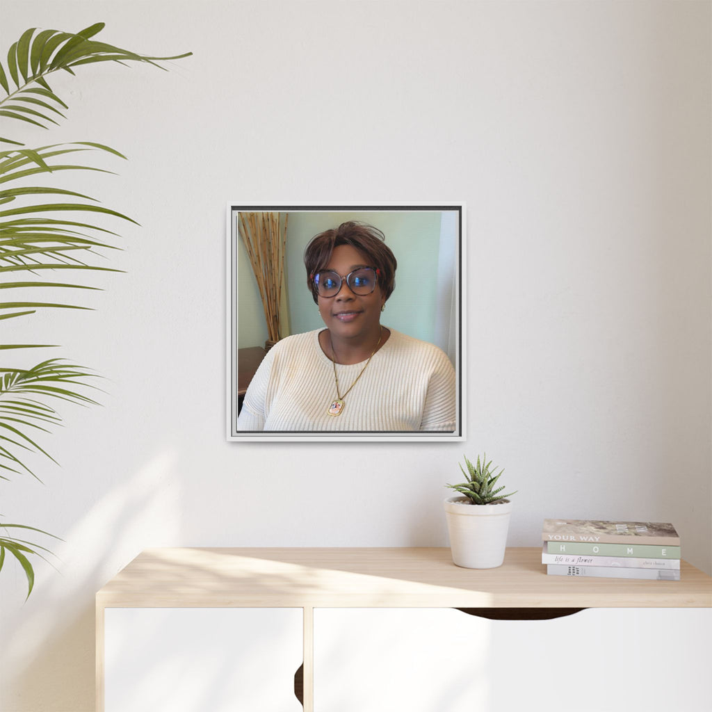 Framed Matte Canvas Portrait Print — Personalized Wall Art Gift