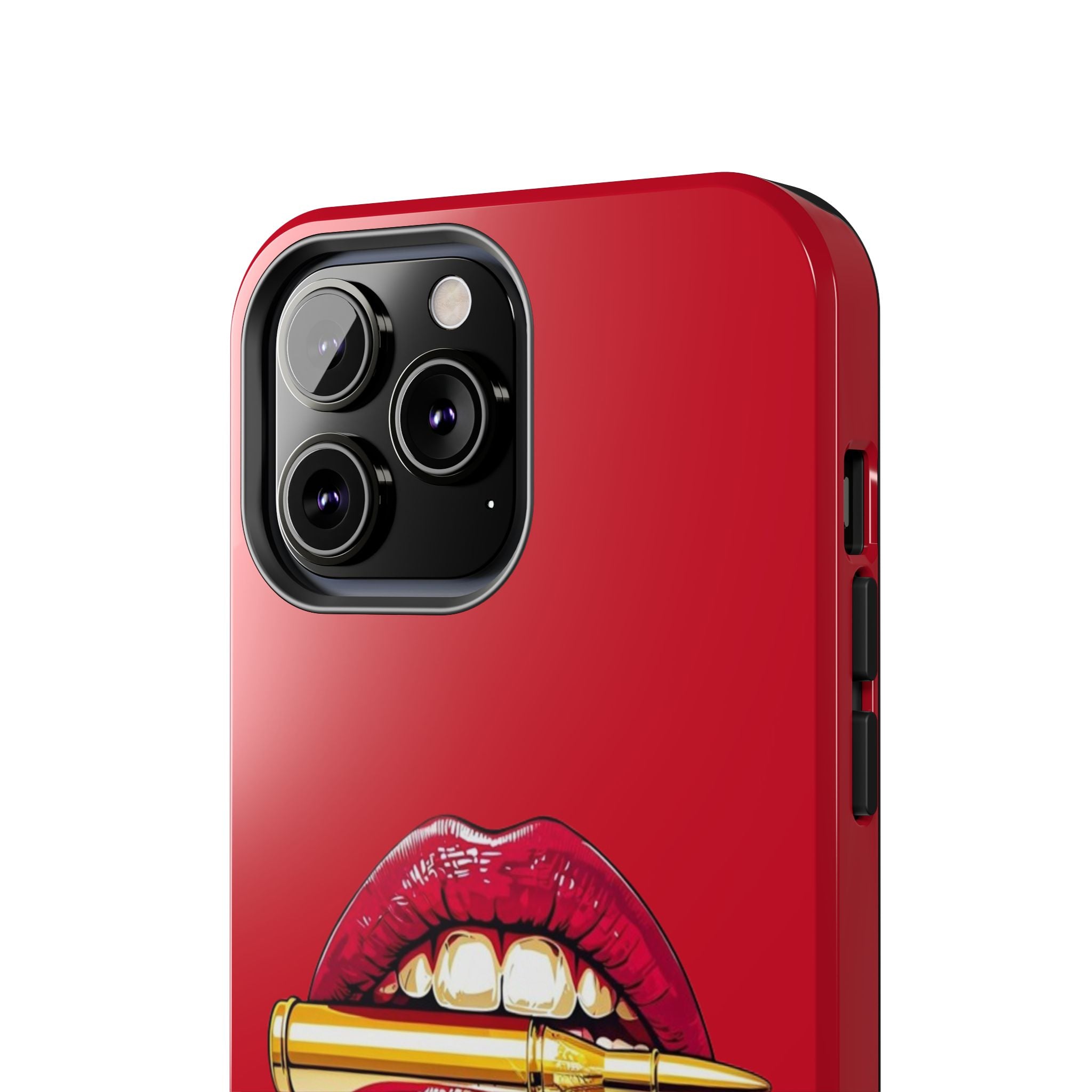 Bold Lipstick Phone Case - Tough Cover for Trendsetters, Vibrant Red Phone Skin, Fashionable Phone Accessory, Unique Gift for Her, [...]
