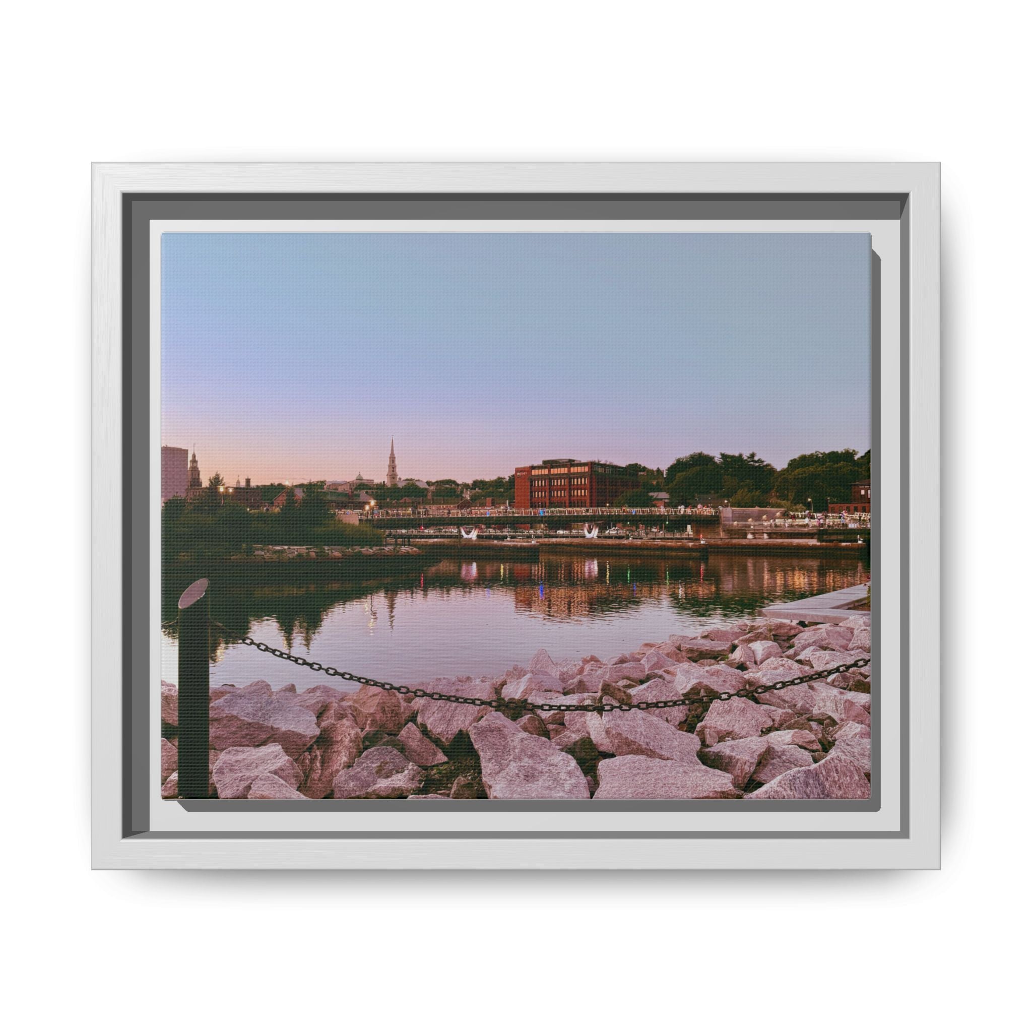 Tranquil Harbor Sunset Wall Art