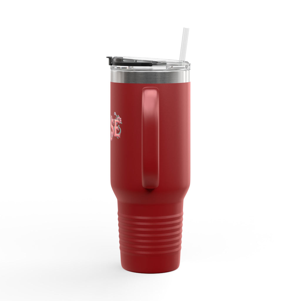 Nurse 40oz Insulated Travel Mug — Floral Stethoscope
