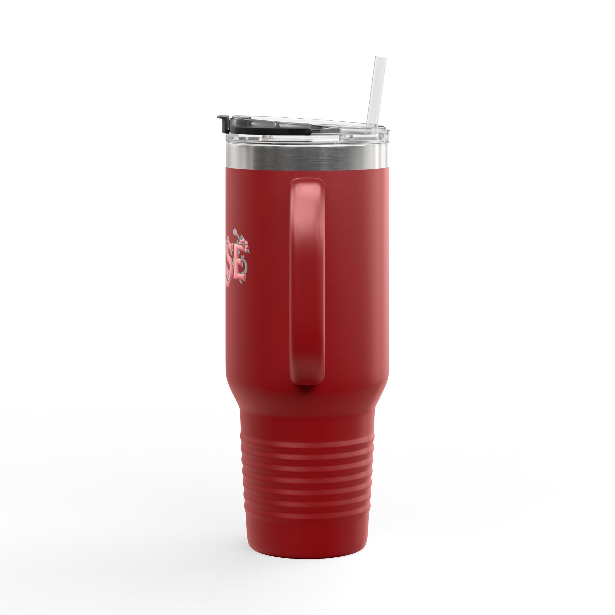 Nurse 40oz Insulated Travel Mug — Floral Stethoscope