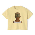 Earth Is Ghetto Women's Boxy Tee, Casual Graphic Tee, Streetwear Top, Trendy T-Shirt, Unique Gift Idea, Comfortable Everyday Wear