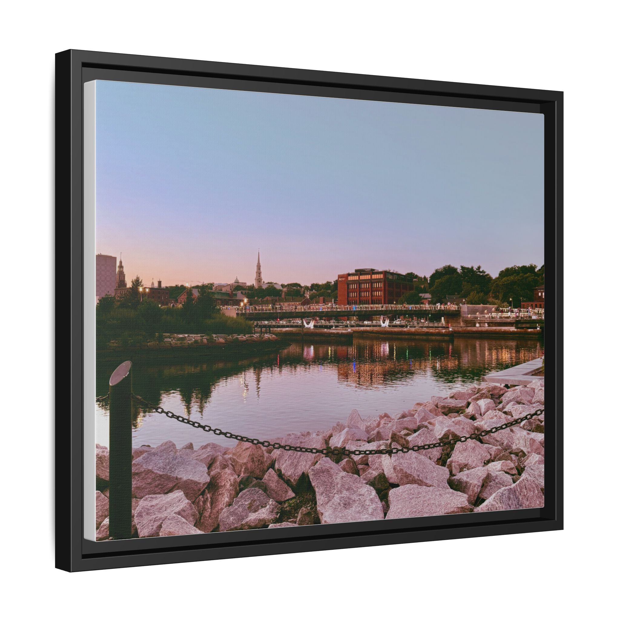 Tranquil Harbor Sunset Wall Art