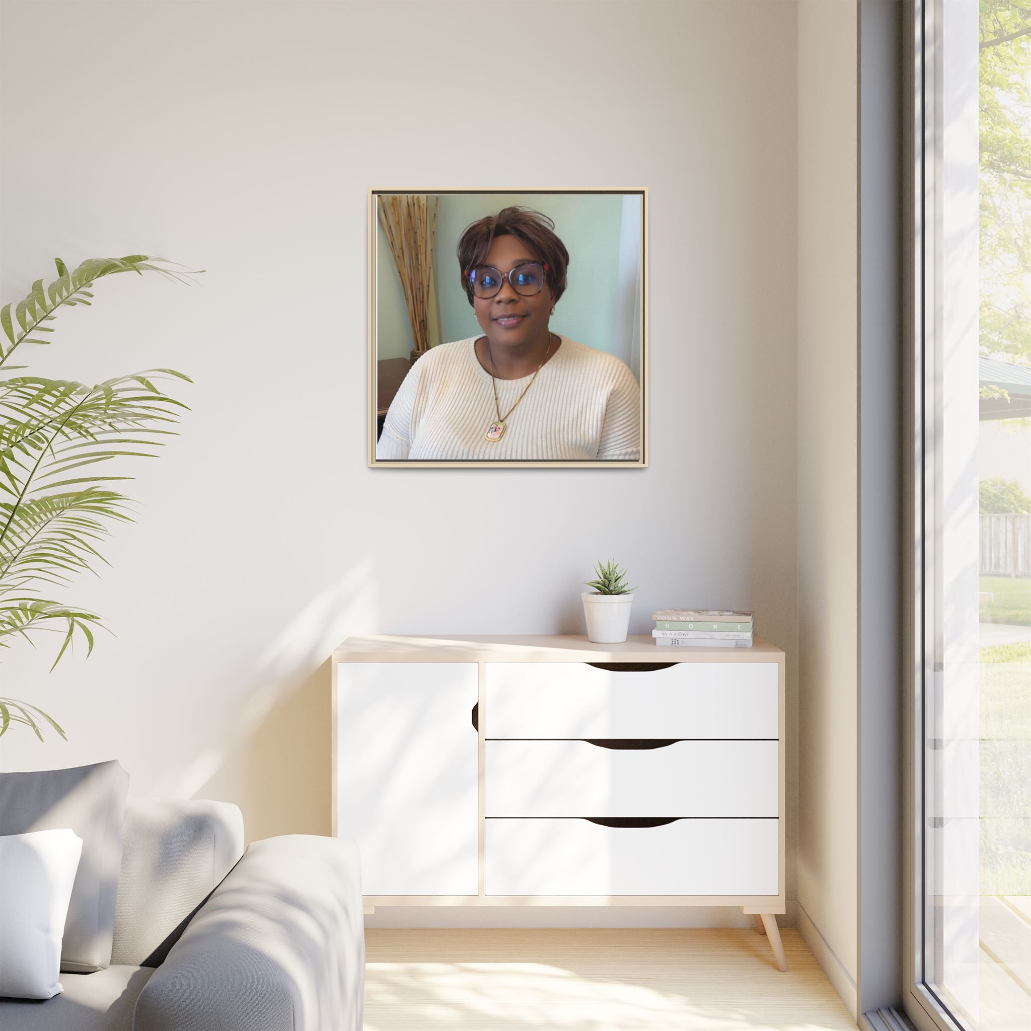 Framed Matte Canvas Portrait Print — Personalized Wall Art Gift