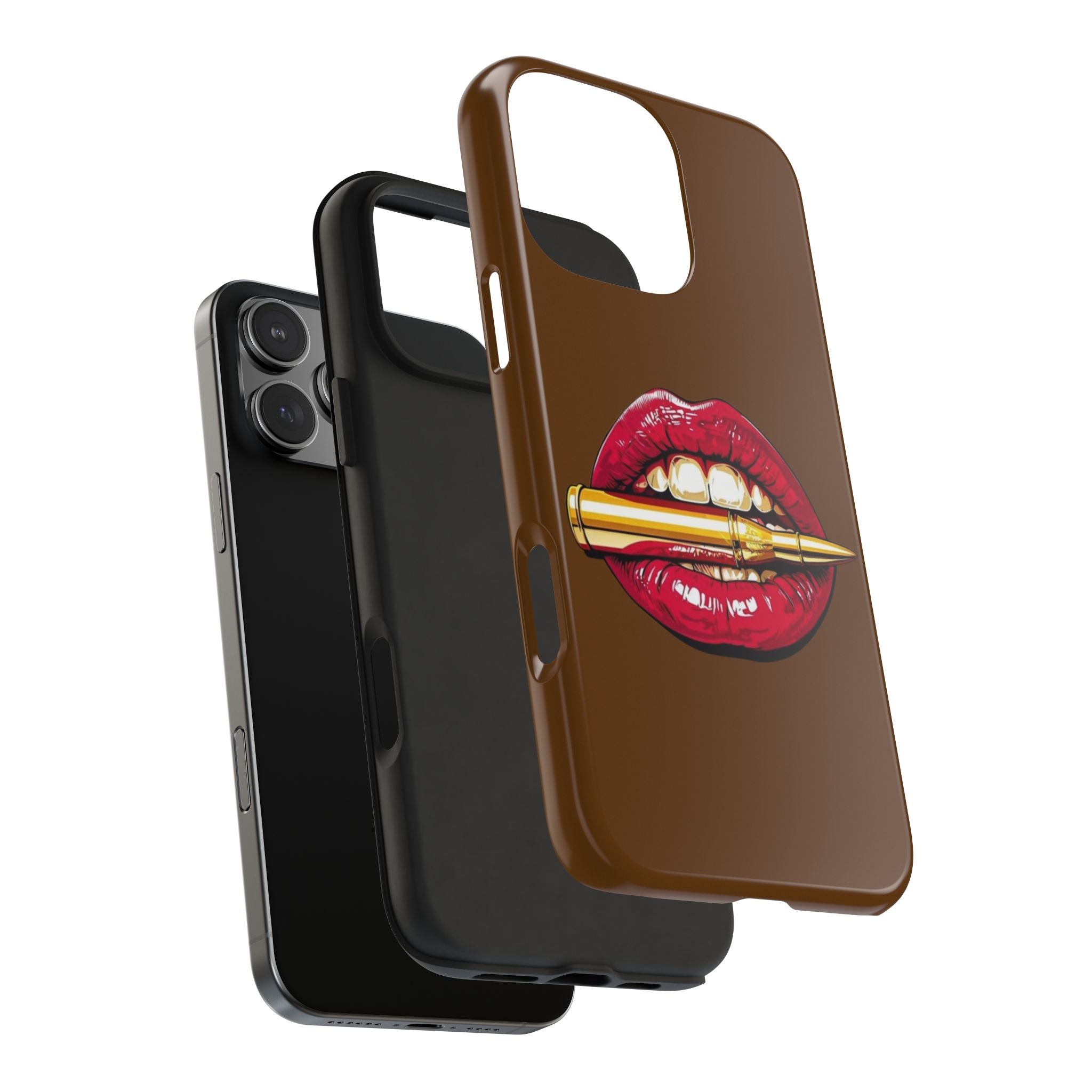 Bold Lip Art Phone Case, Tough iPhone Case, Stylish Cell Phone Cover, Unique Gift for Her, Trendy Accessories