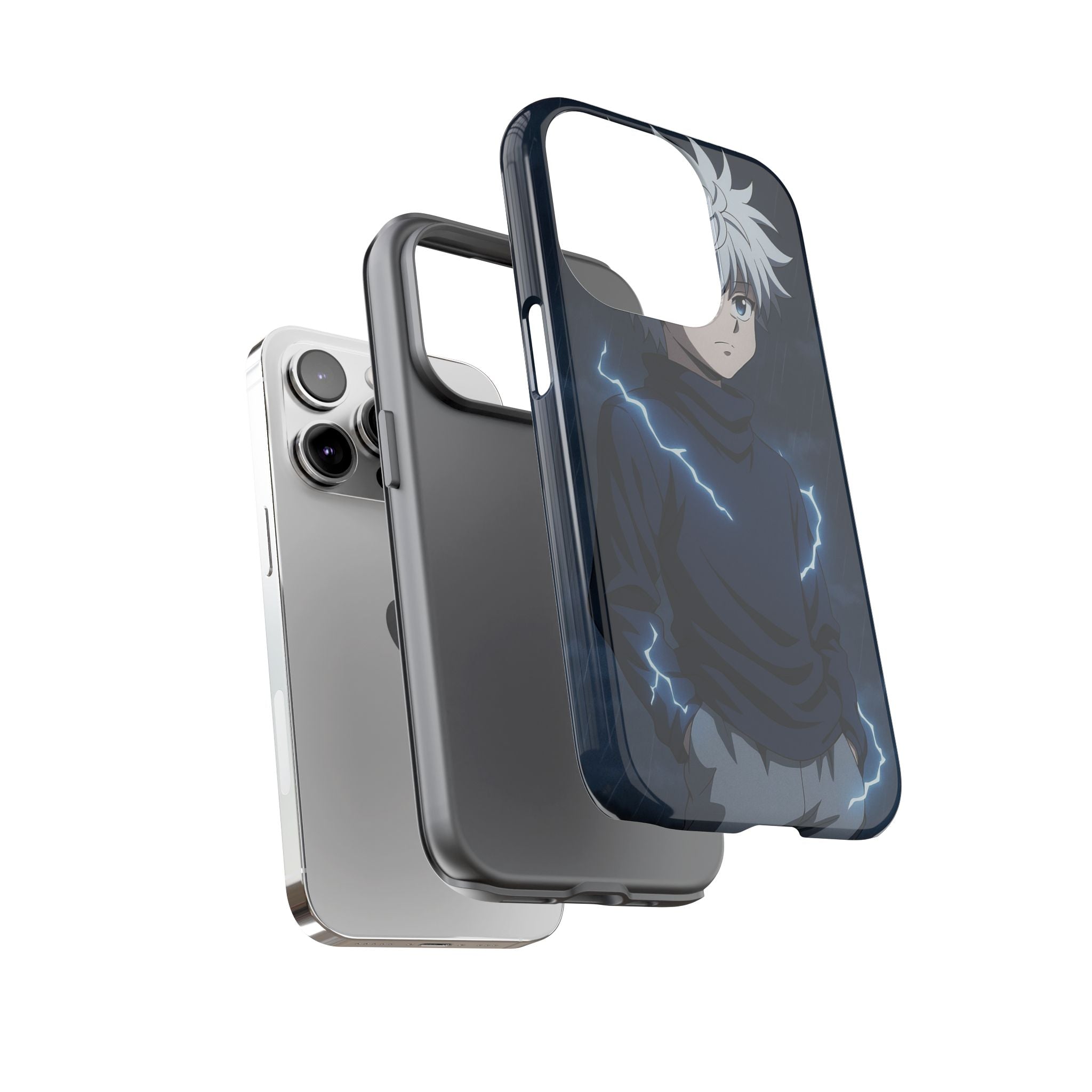 Anime Phone Case Featuring Lightning Design,