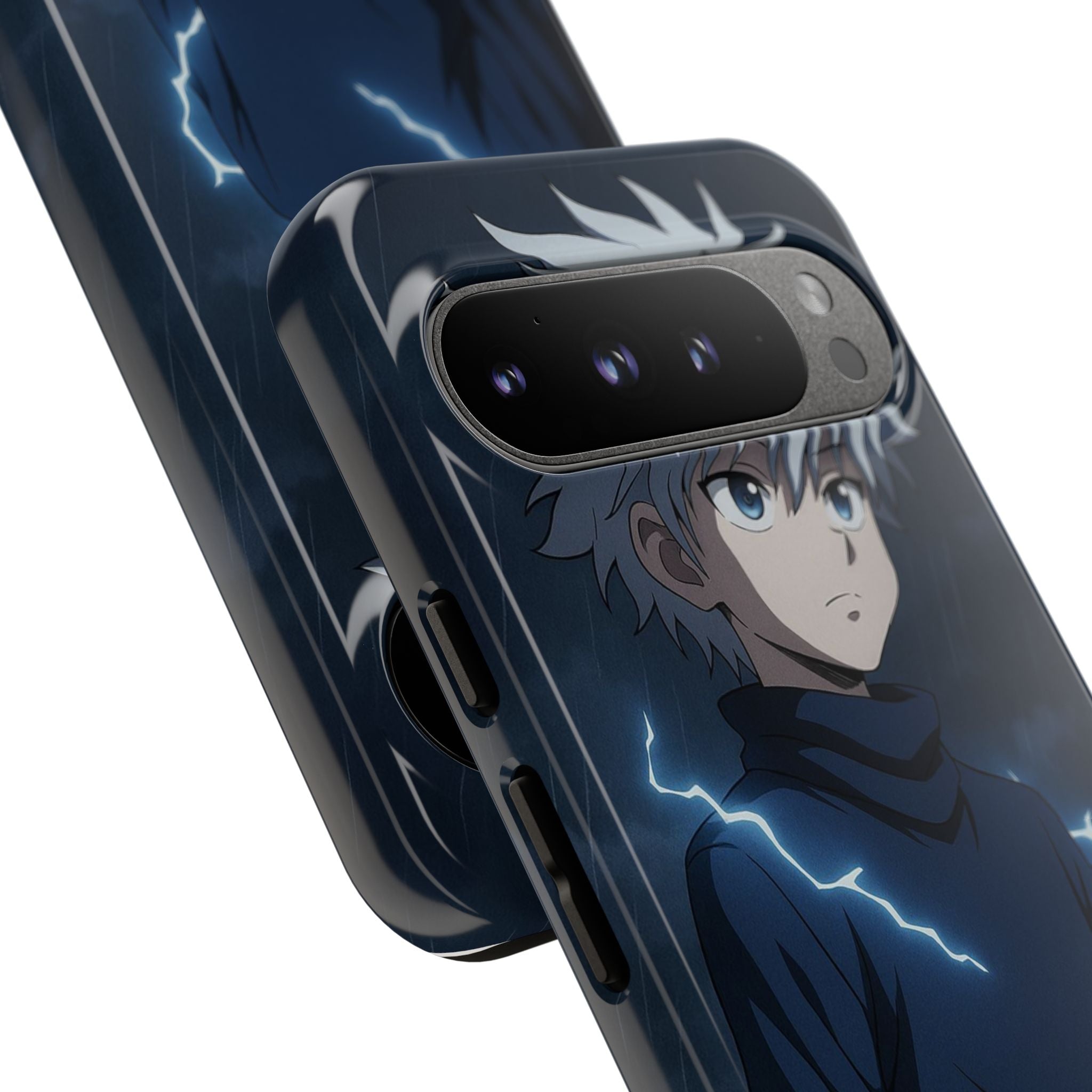 Anime Phone Case Featuring Lightning Design,