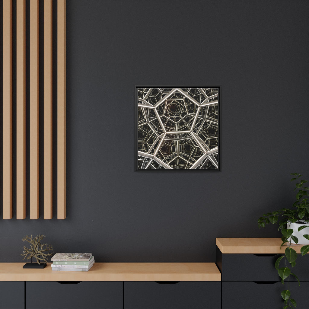Framed Wall Art Print, Modern Geometric Canvas, Abstract Home Decor, Unique Gift, Stylish Office Art, Contemporary Room Decor