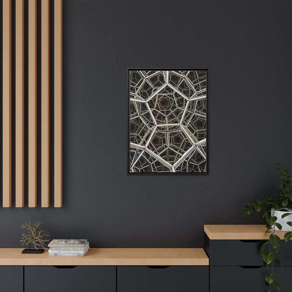 Framed Wall Art Print, Modern Geometric Canvas, Abstract Home Decor, Unique Gift, Stylish Office Art, Contemporary Room Decor