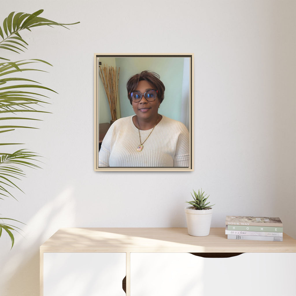 Framed Matte Canvas Portrait Print — Personalized Wall Art Gift