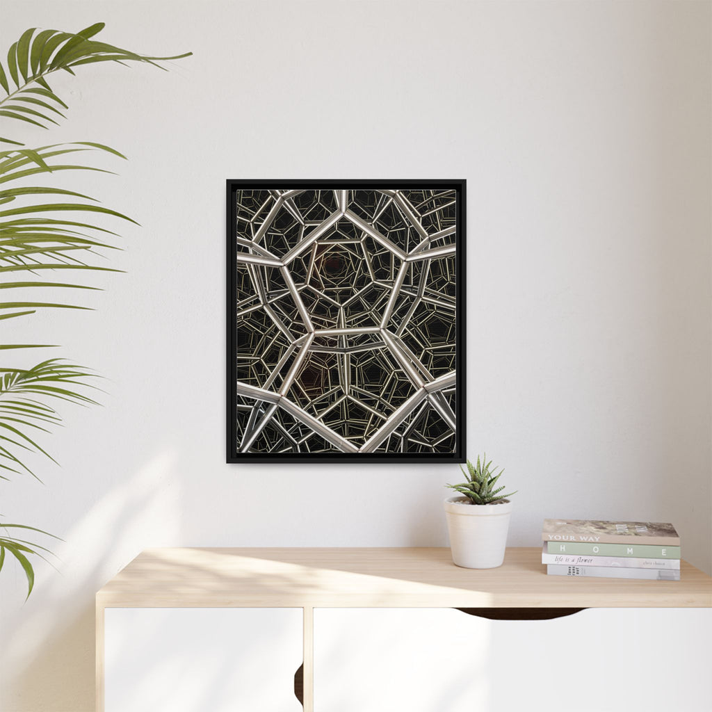 Framed Wall Art Print, Modern Geometric Canvas, Abstract Home Decor, Unique Gift, Stylish Office Art, Contemporary Room Decor