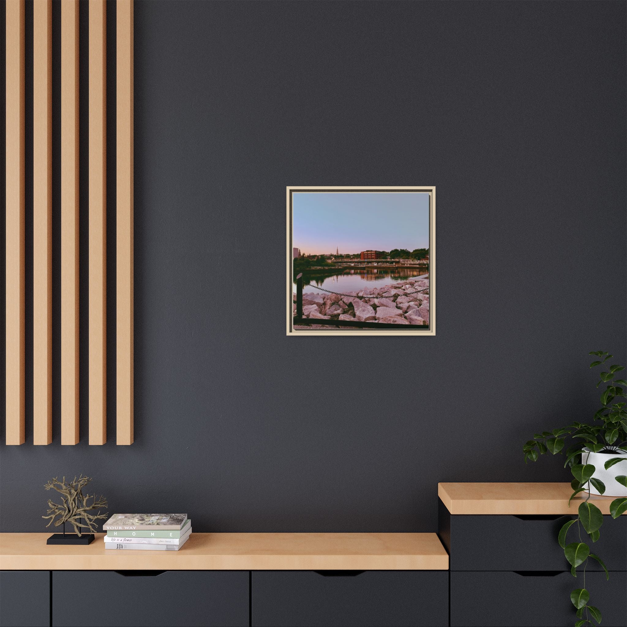 Tranquil Harbor Sunset Wall Art