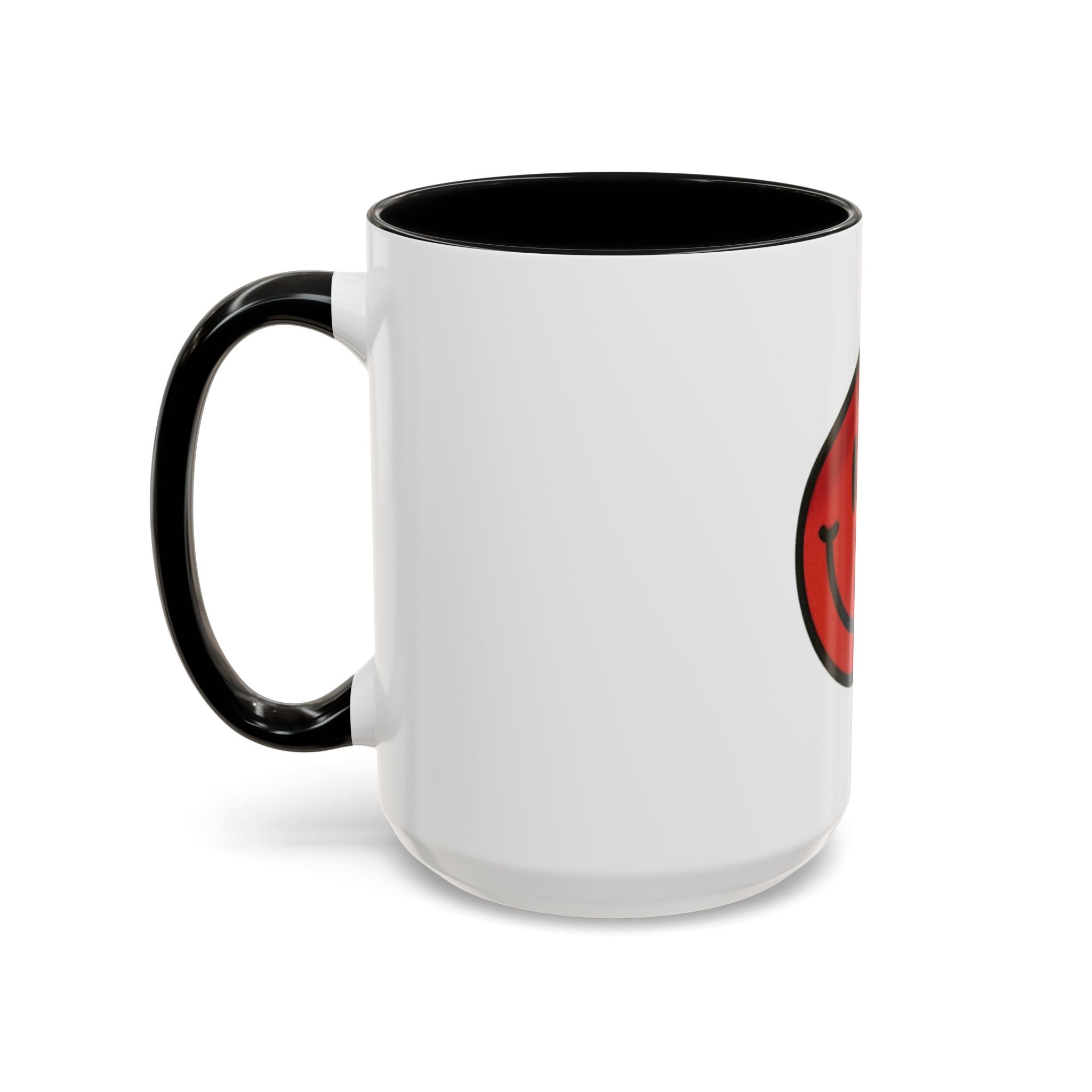 Smiley Face Accent Coffee Mug - Cheerful Gift for Coffee Lovers, Funny Kitchen Decor, Best Gift for Birthdays, Unique Office Mug