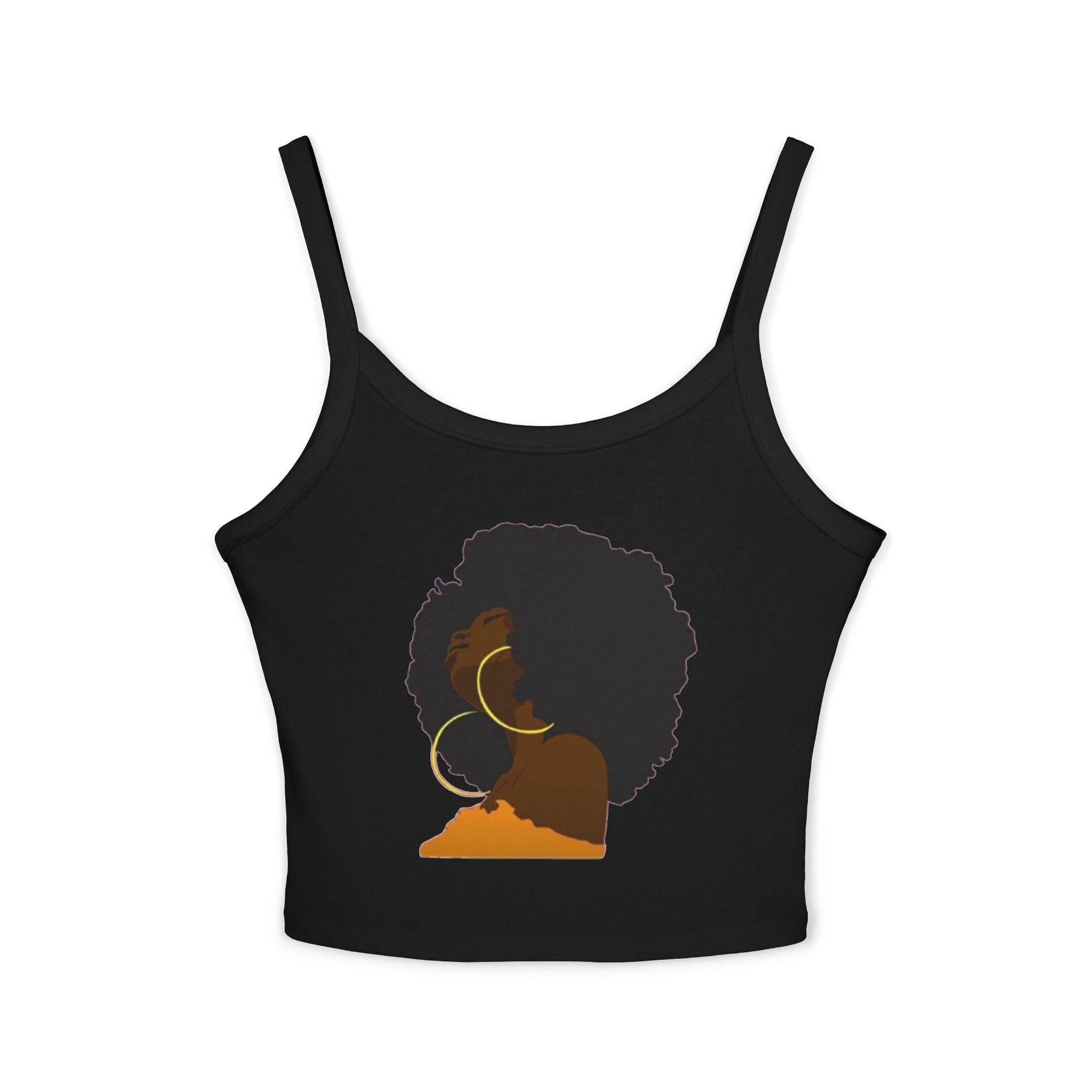 Afro Lady Spaghetti Strap
