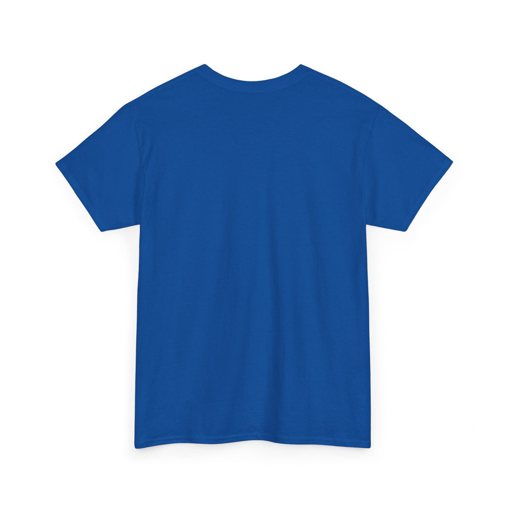Striped Sweater Balloon Tee — Minimalist Red Balloon Graphic T-Shirt