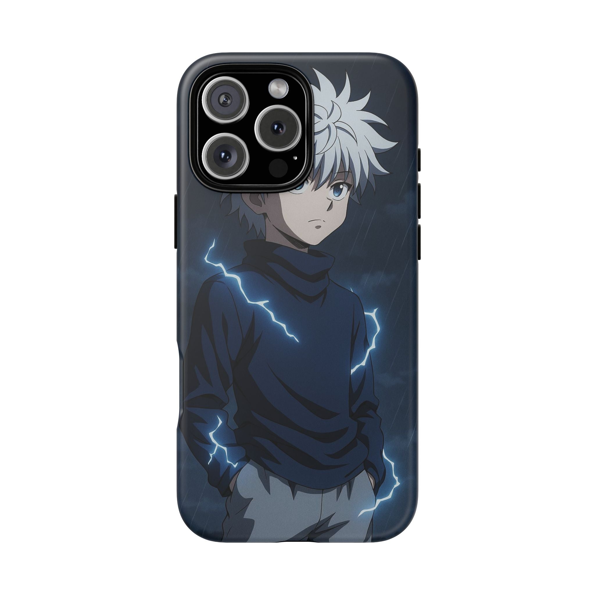 Anime Phone Case Featuring Lightning Design,