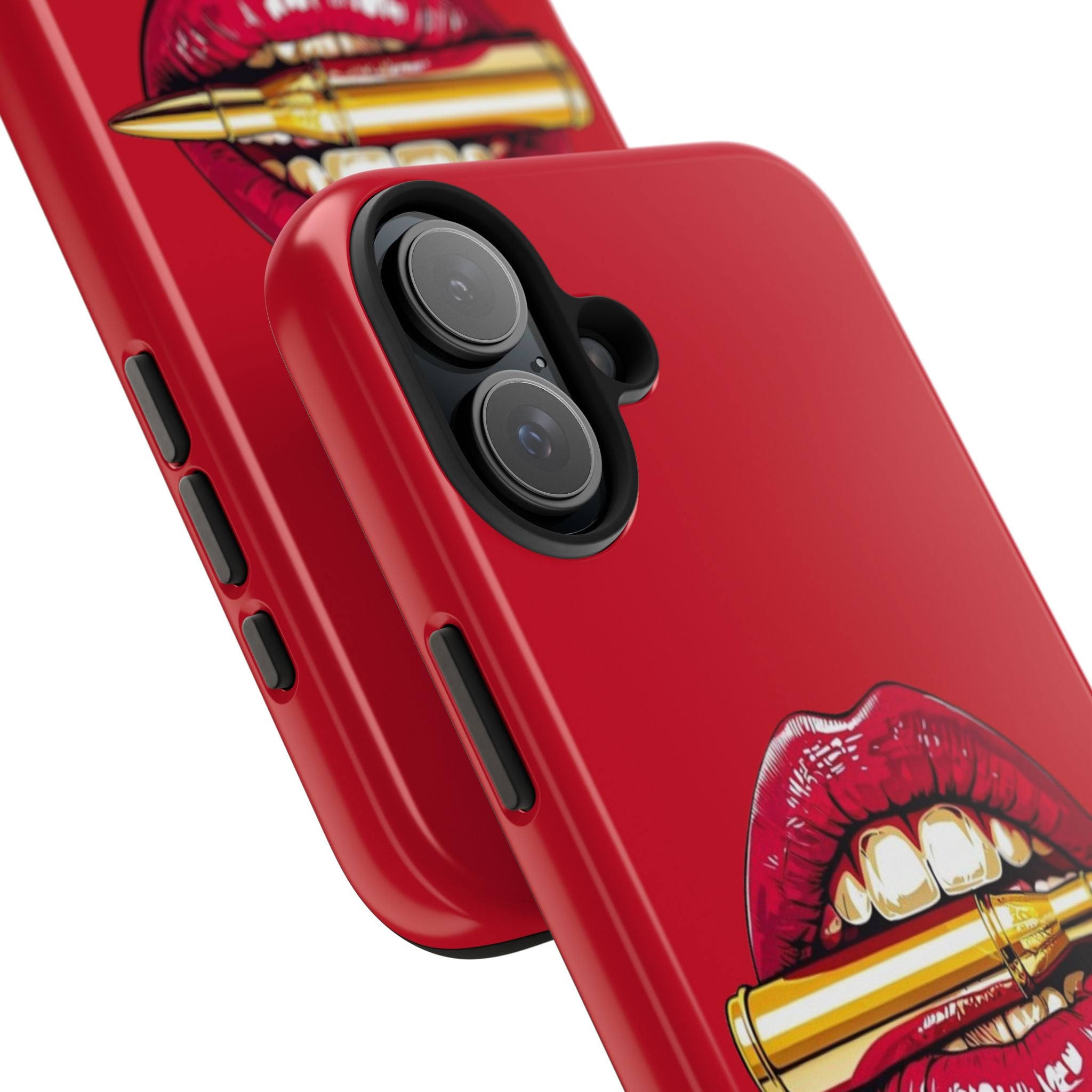 Bold Lipstick Phone Case - Tough Cover for Trendsetters, Vibrant Red Phone Skin, Fashionable Phone Accessory, Unique Gift for Her, [...]