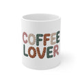 Coffee Lover Mug — Colorful Knitted Yarn Typography 11oz