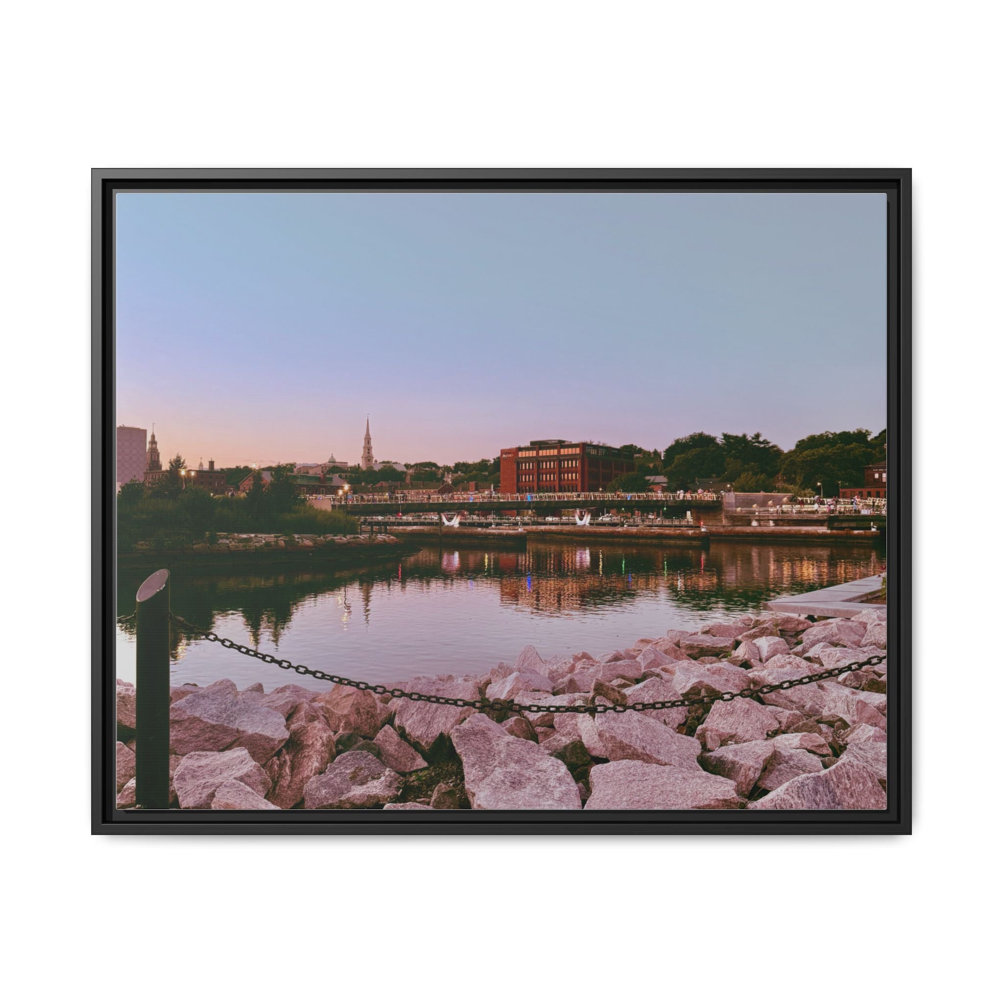 Tranquil Harbor Sunset Wall Art