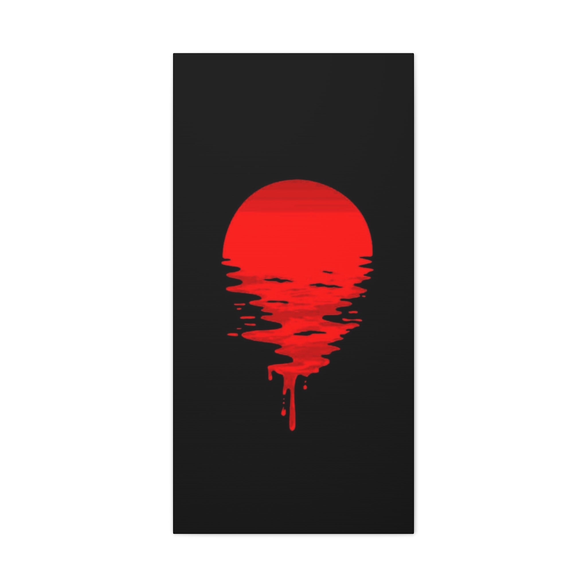 Sunset Canvas Art Print, Modern Wall Decor, Red and Black Home Decor, Abstract Art
