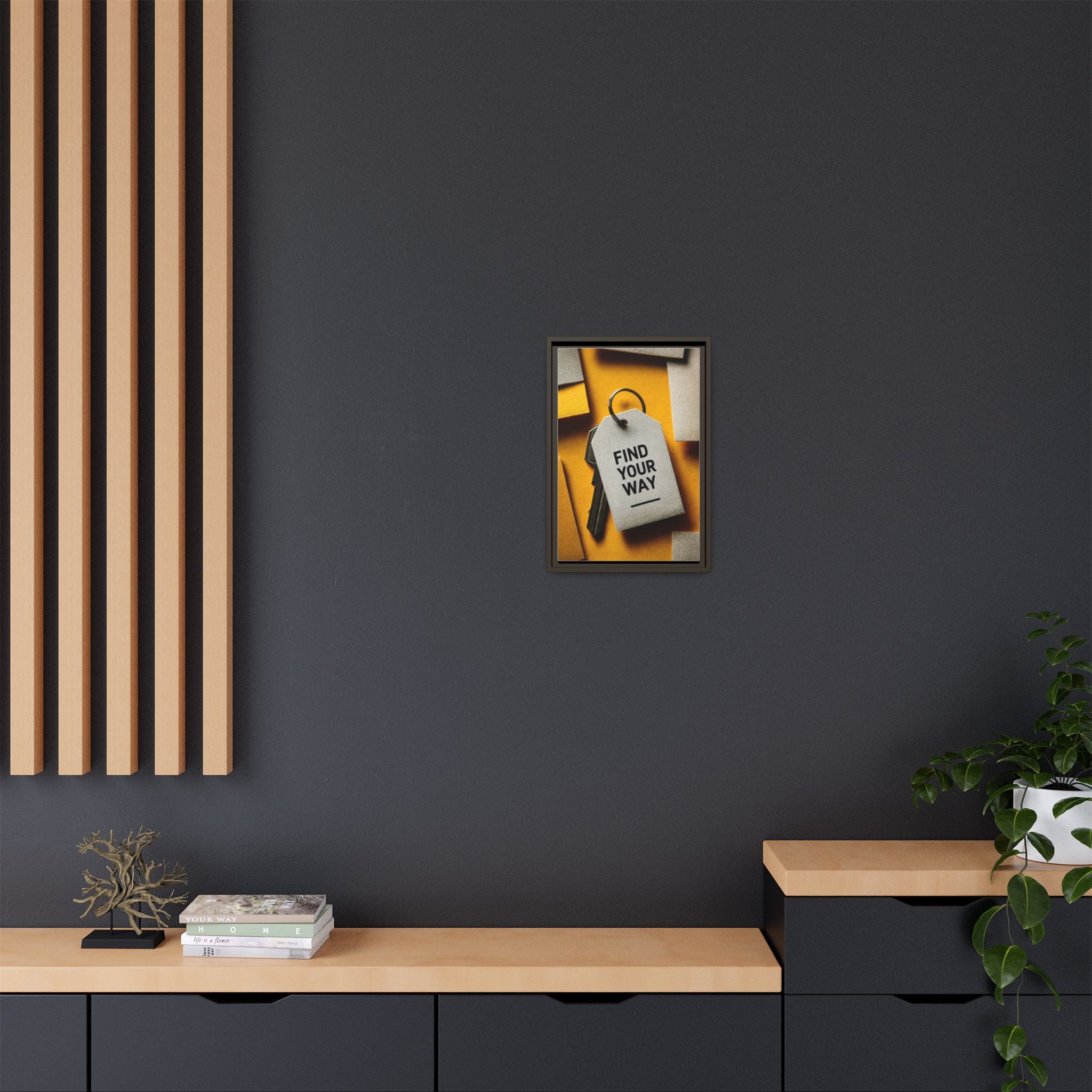 Find Your Way Motivational Wall Art — Framed Matte Canvas