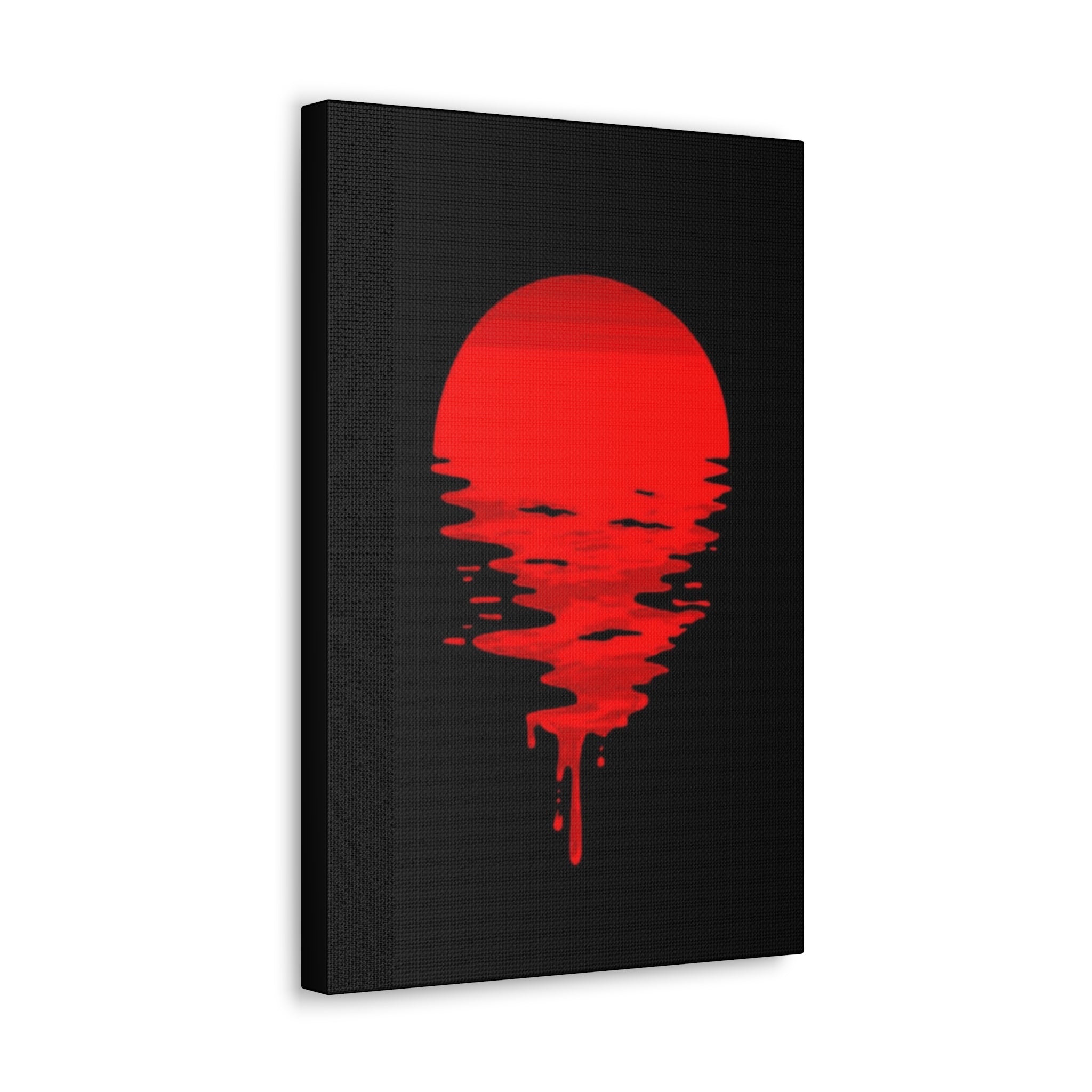 Sunset Canvas Art Print, Modern Wall Decor, Red and Black Home Decor, Abstract Art