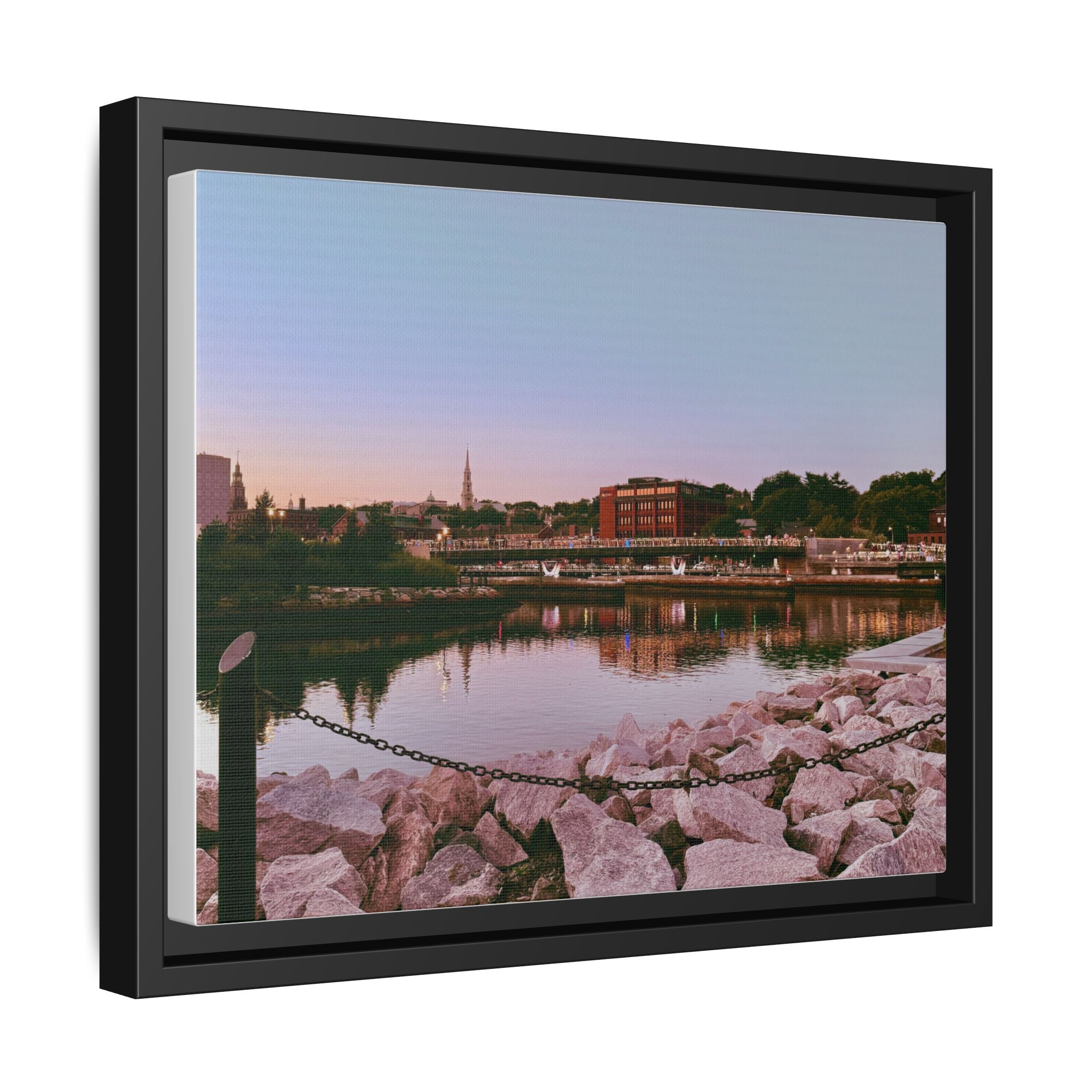 Tranquil Harbor Sunset Wall Art