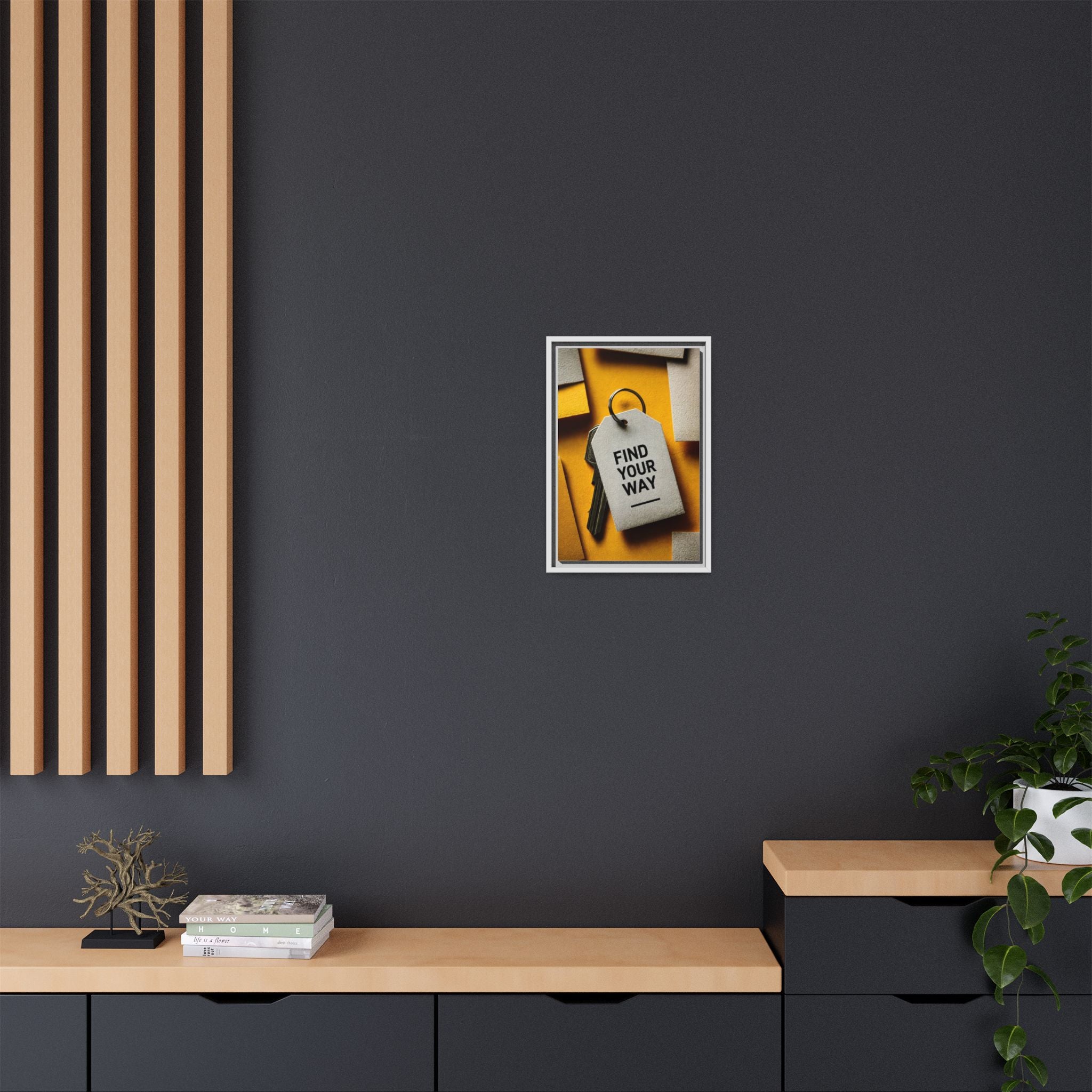 Find Your Way Motivational Wall Art — Framed Matte Canvas