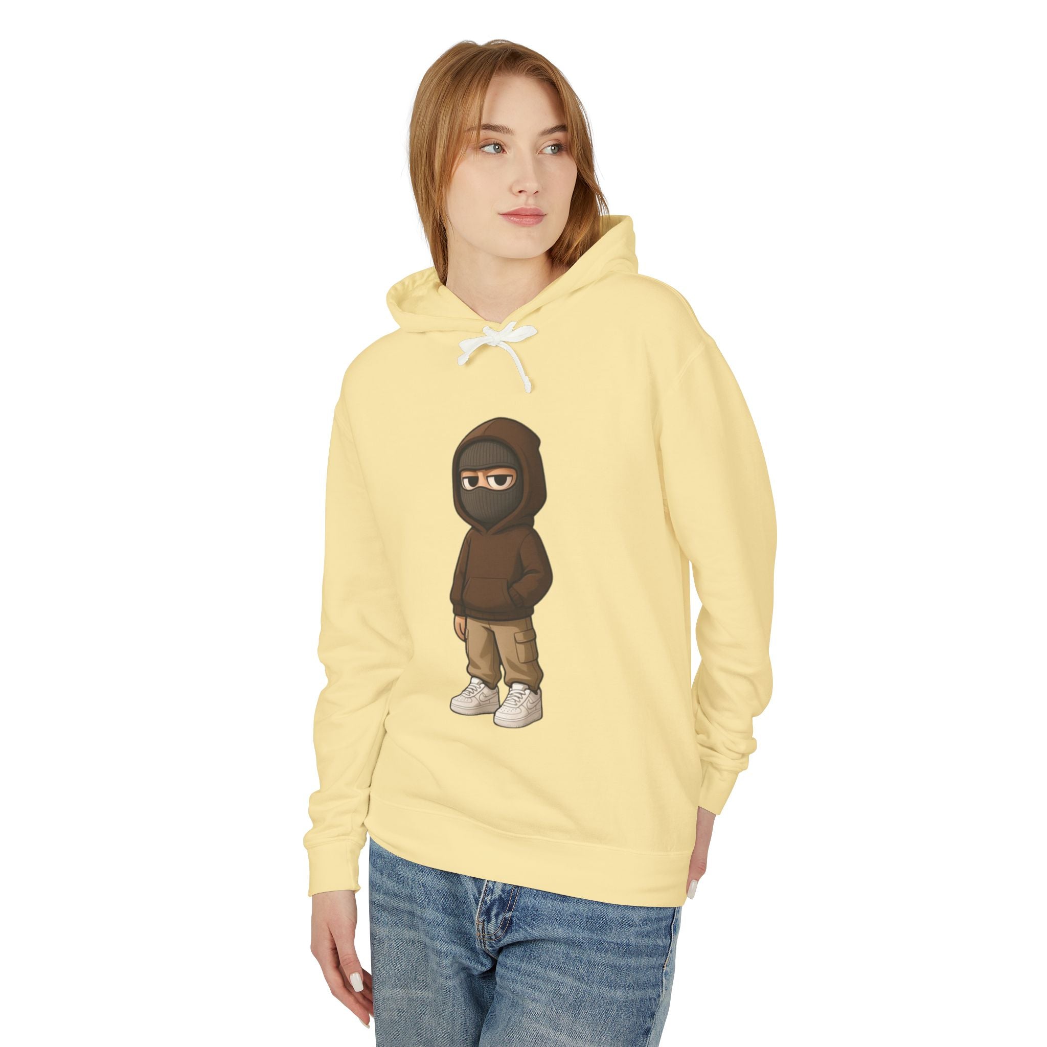 Streetwear Ninja Character Graphic Hoodie