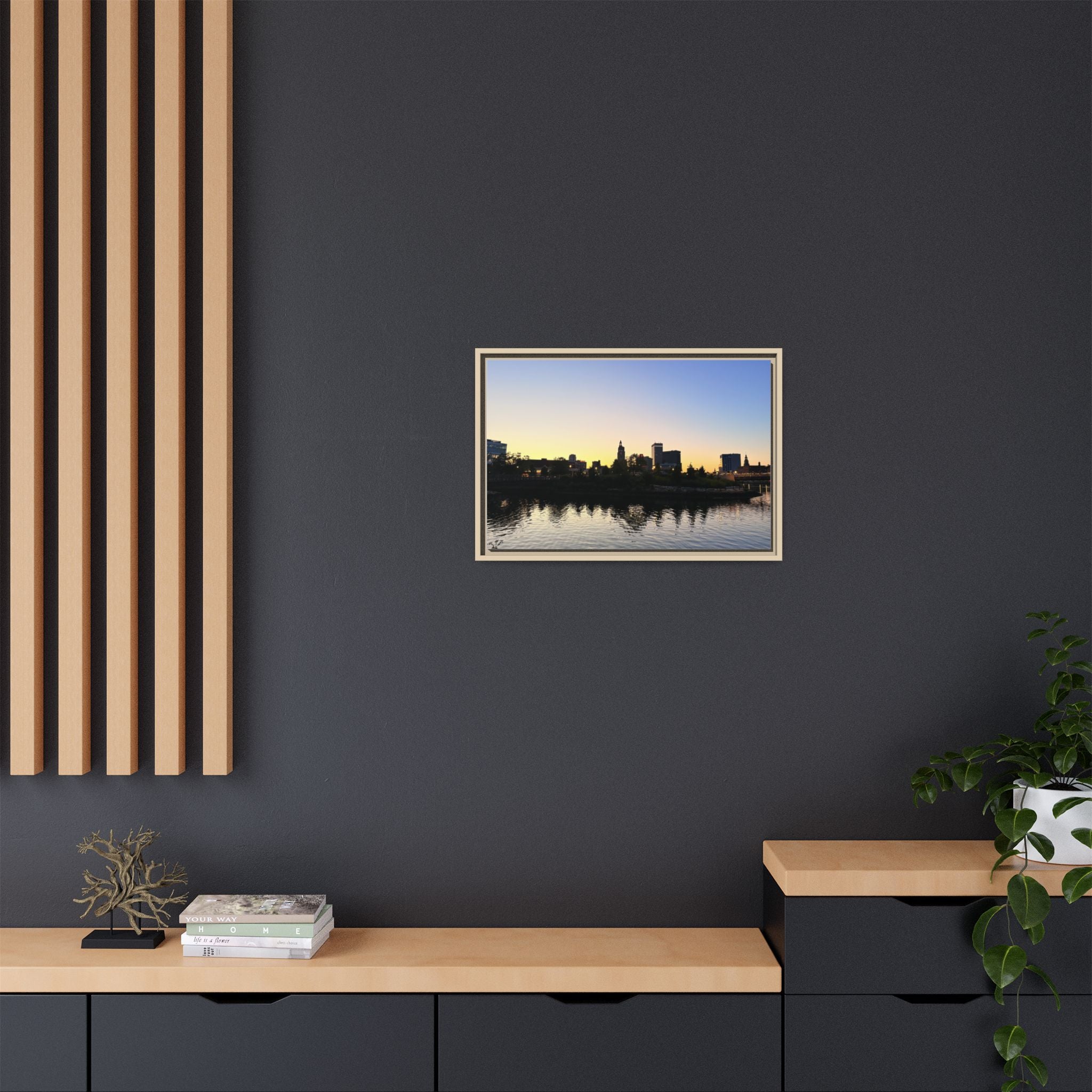 City Skyline Sunset Wall Art