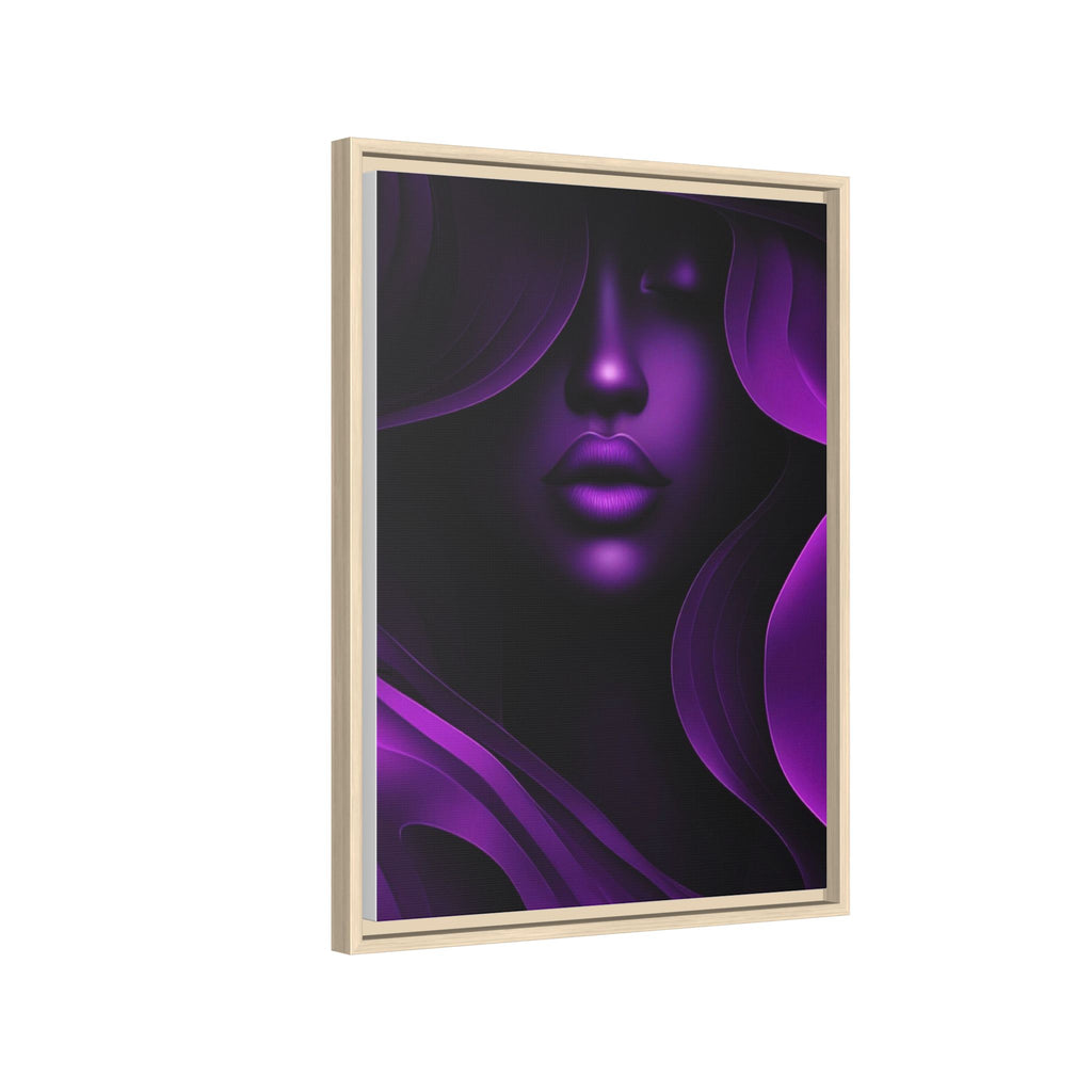 The Quiet Bloom – Purple Abstract Woman Portrait