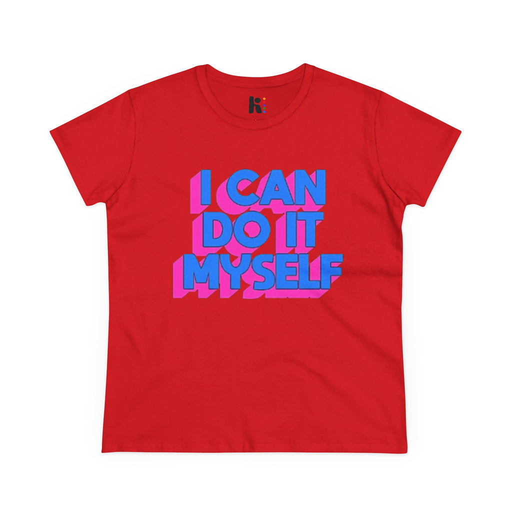 I Can Do It Myself  Tee — Retro 3D Empowerment Graphic Shirt