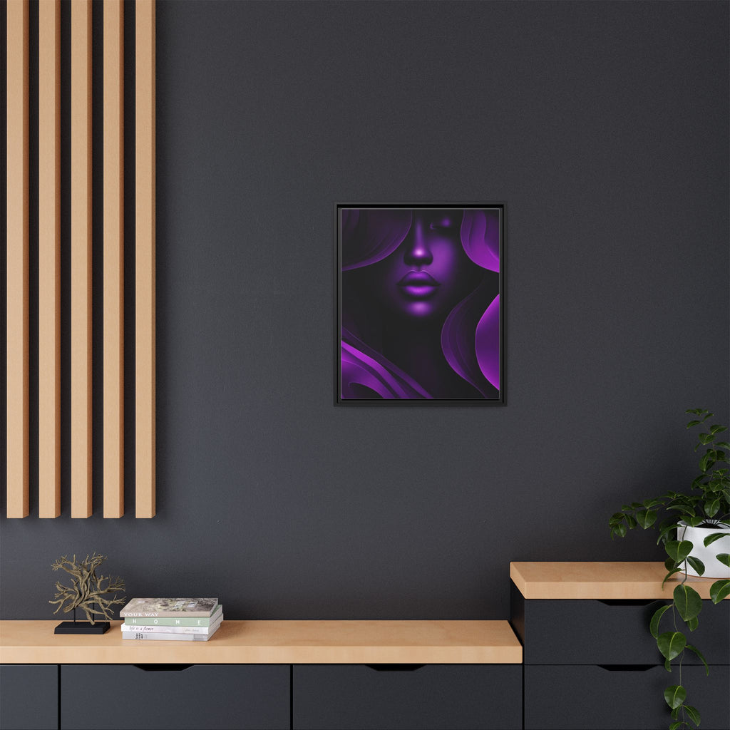 The Quiet Bloom – Purple Abstract Woman Portrait