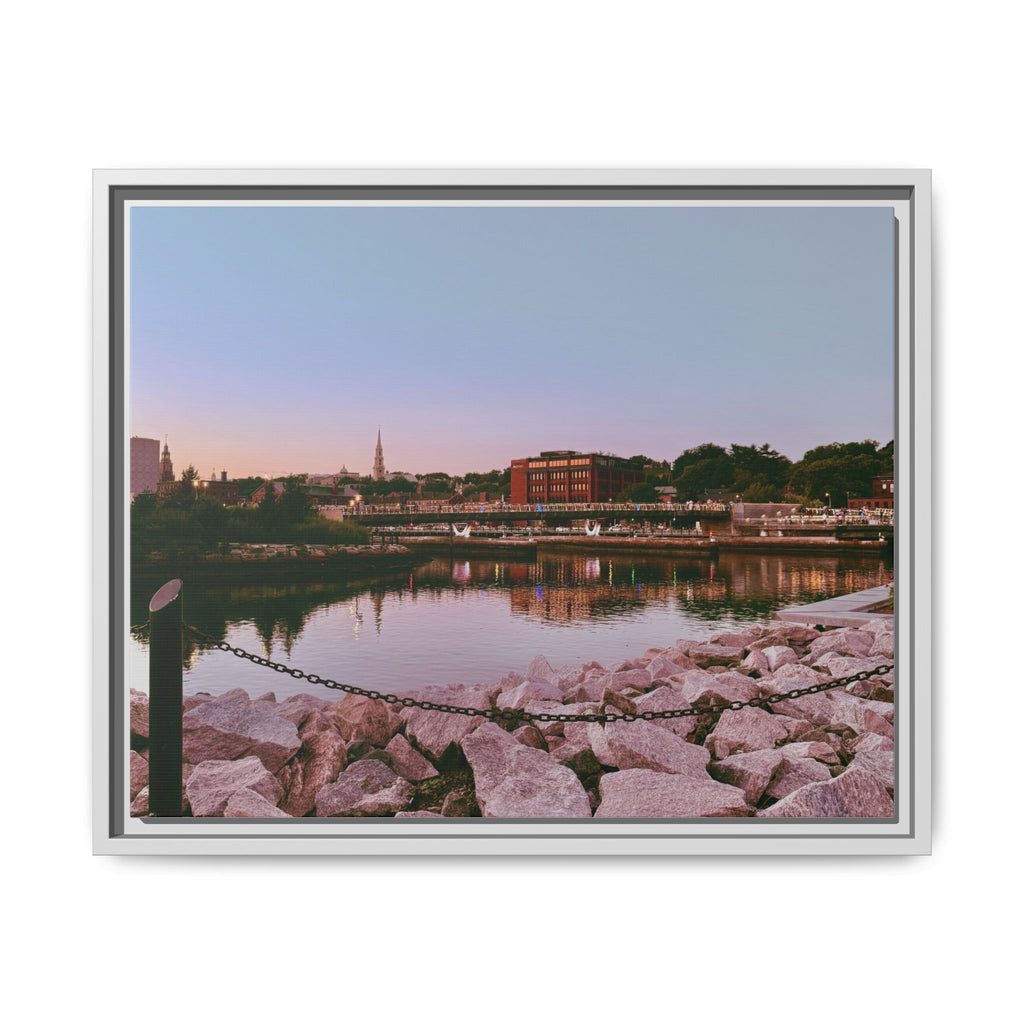 Tranquil Harbor Sunset Wall Art