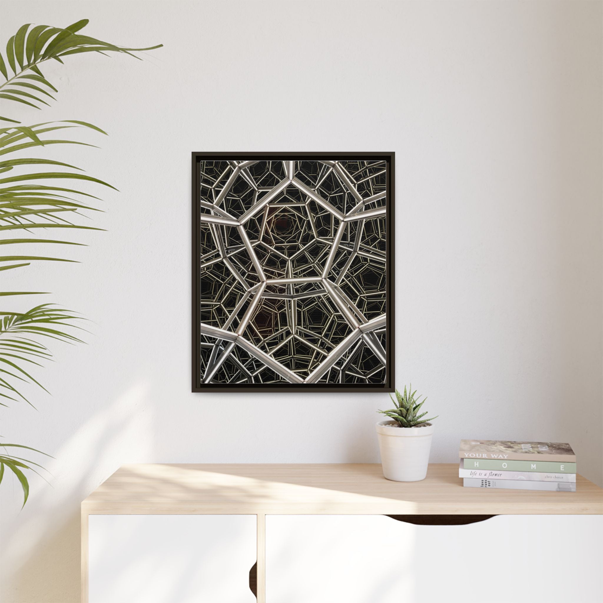Framed Wall Art Print, Modern Geometric Canvas, Abstract Home Decor, Unique Gift, Stylish Office Art, Contemporary Room Decor
