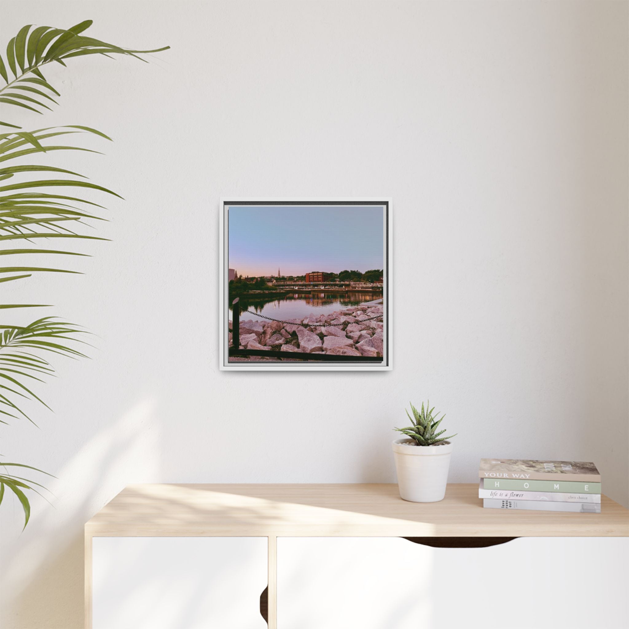 Tranquil Harbor Sunset Wall Art